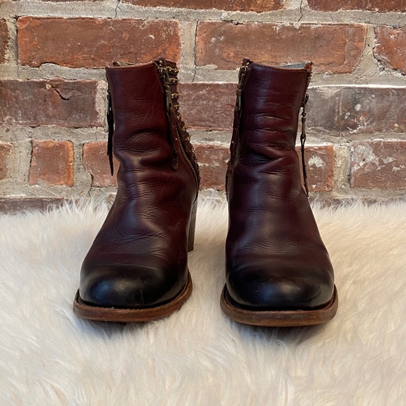 Denver Brown Studded Lady Gabriel Ankle Boots, Size 7.5 - Picture 3 of 17